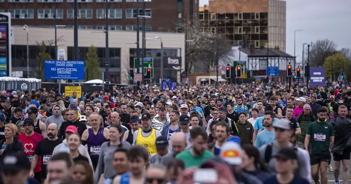 Roads Closed for Thousands of Runners at the Manchester Marathon