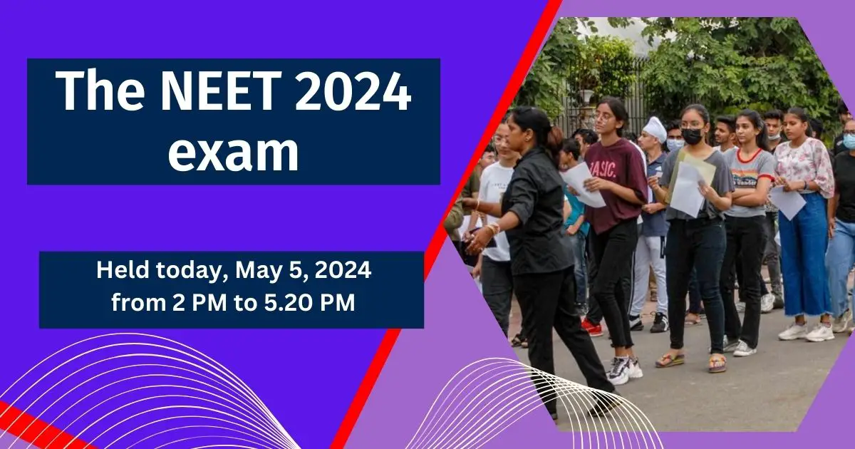 The NEET 2024 exam was conducted today, May 5, 2024, from 2 pm to 5.20 pm