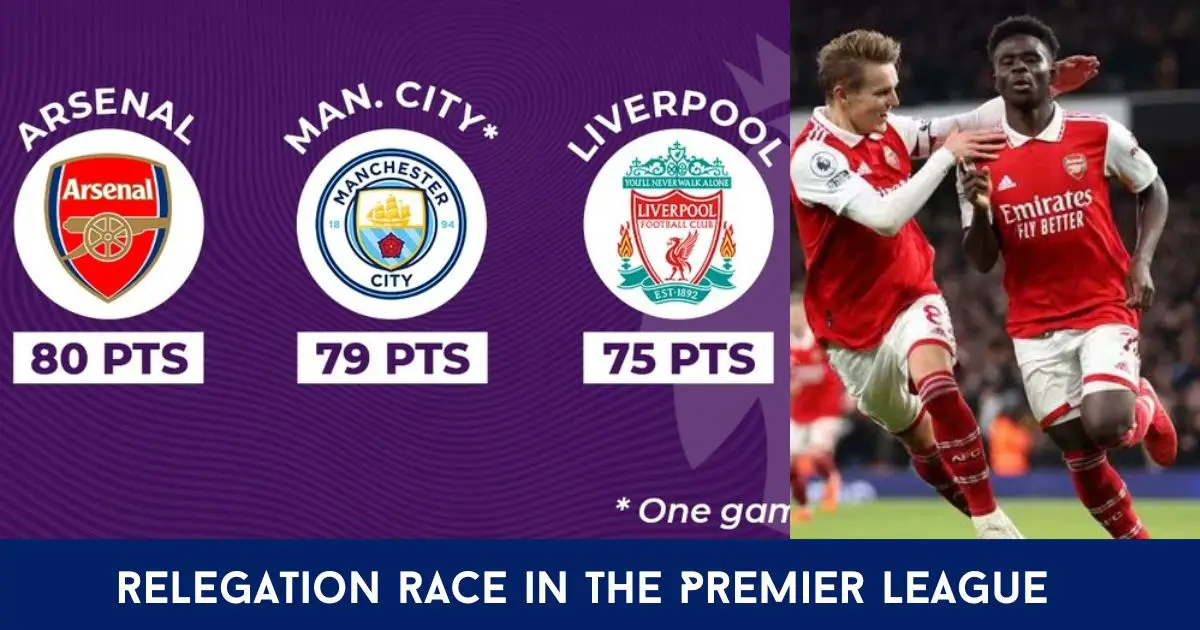 The relegation race in the Premier League with three games remaining, the current situation